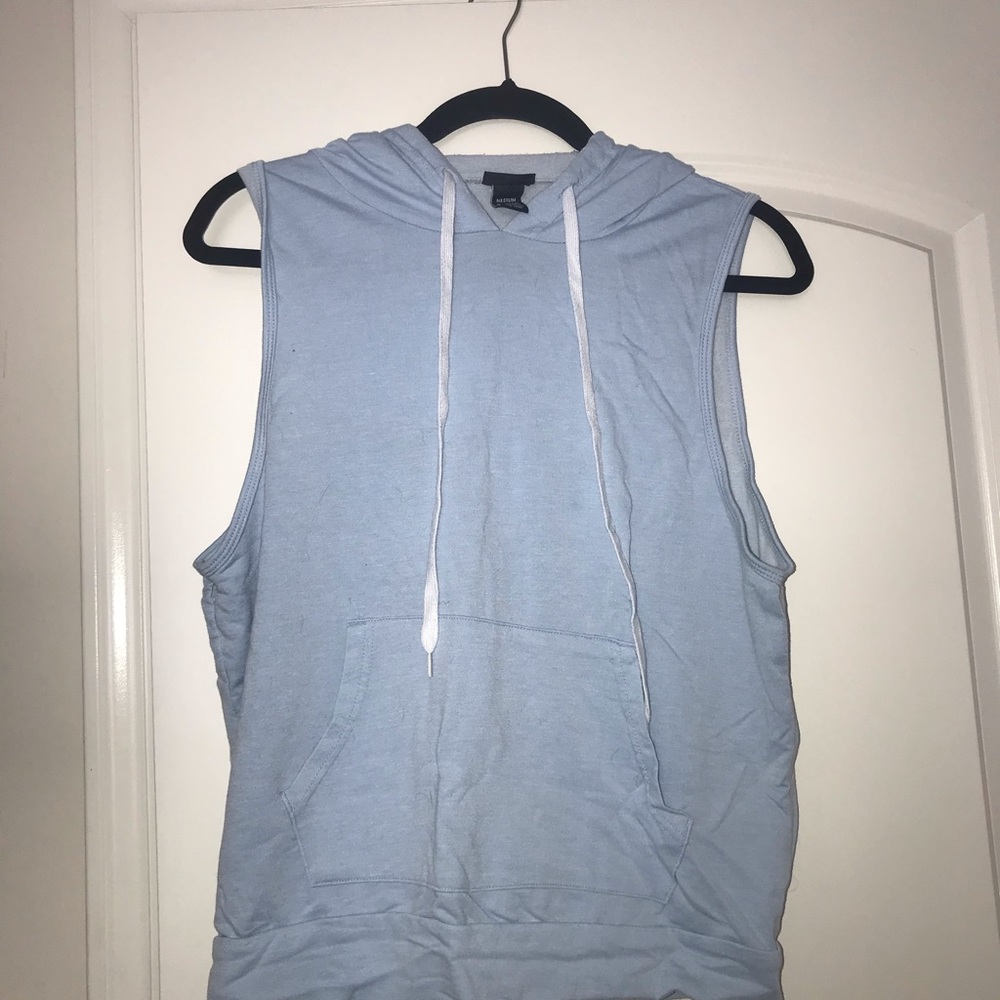Rue21 Baby Blue Sleeveless Hoodie